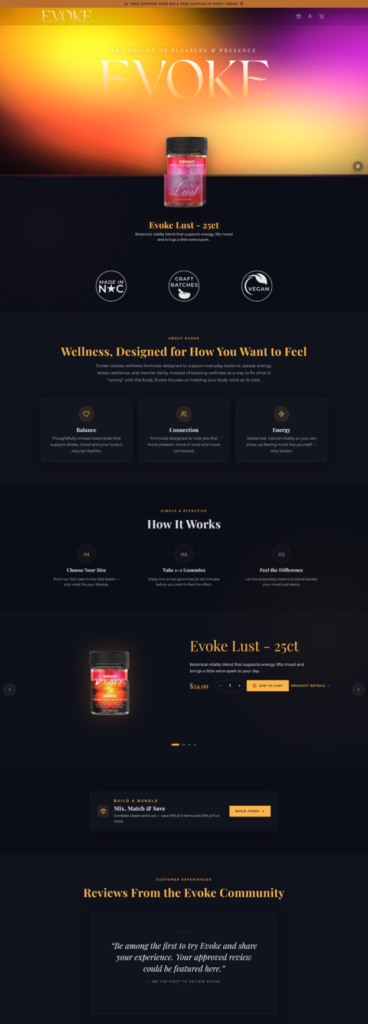 Homepage screencapture evokelife shop 2026 08 05 19 39 44
