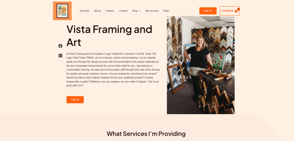 Vista Framing and Art